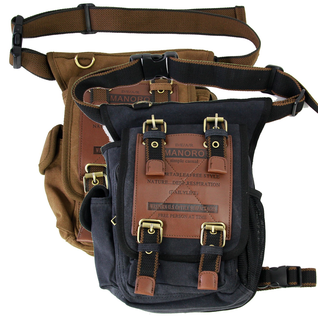 Manoro Hüfttasche Gürteltasche Canvas  Farbwahl OTK211X
