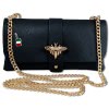 Florence Damen  Clutch Biene Leder Tasche dunkelblau OTM803B