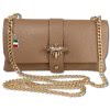 Florence Damen  Clutch Biene echtes Leder Tasche taupe OTM803N