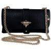 Florence Damen  Clutch Biene Leder Tasche schwarz OTM803S