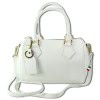 Florence  Damen Handtasche Bowlingtasche Echtleder wei OTM807W