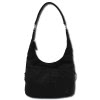 DrachenLeder Beuteltasche Kunstleder schwarz Damen Hobo Bag Handtasche OTS100S