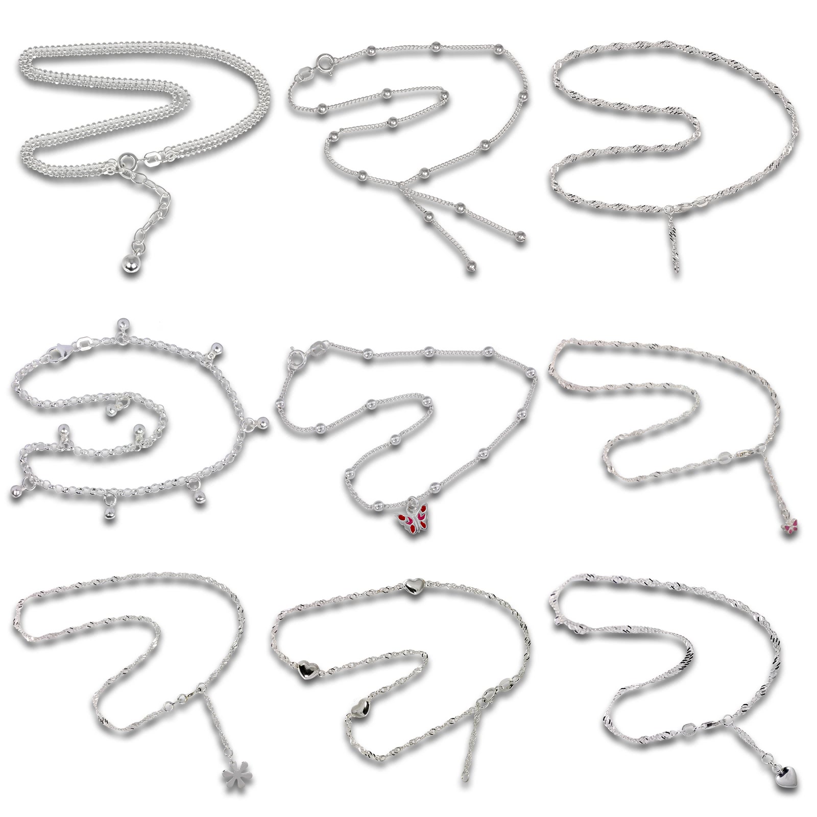 SilberDream Fußkette 925er Sterling Silber Designauswahl Schmuck SDF0991JX