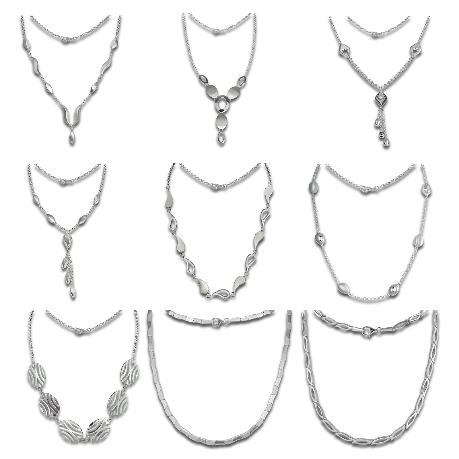 SilberDream Collier Kette 45cm 925 Silber Designauswahl Echtschmuck SDK4901JX