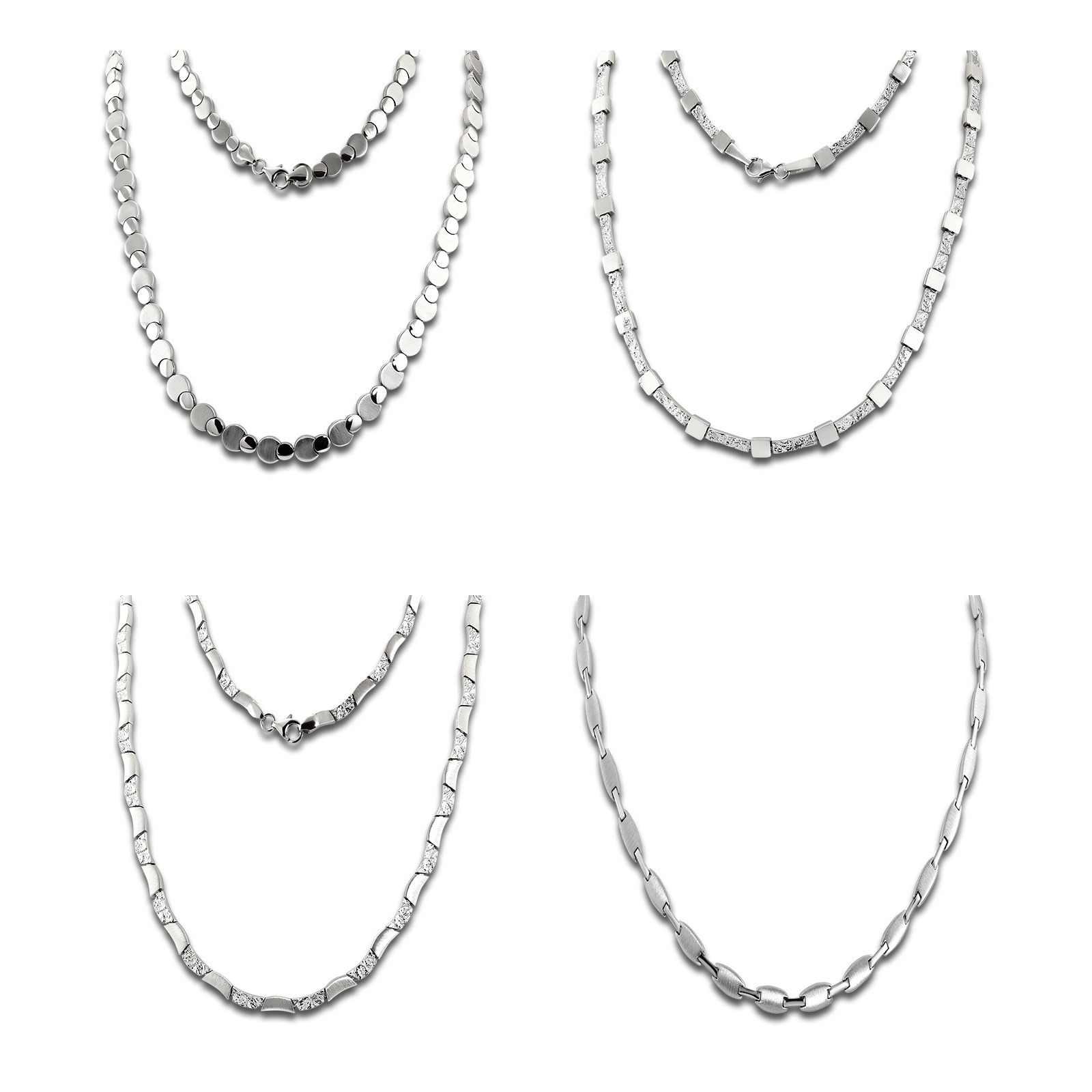 SilberDream Collier Kette 44cm-45,5cm 925 Silber Designauswahl Schmuck SDK4904JX