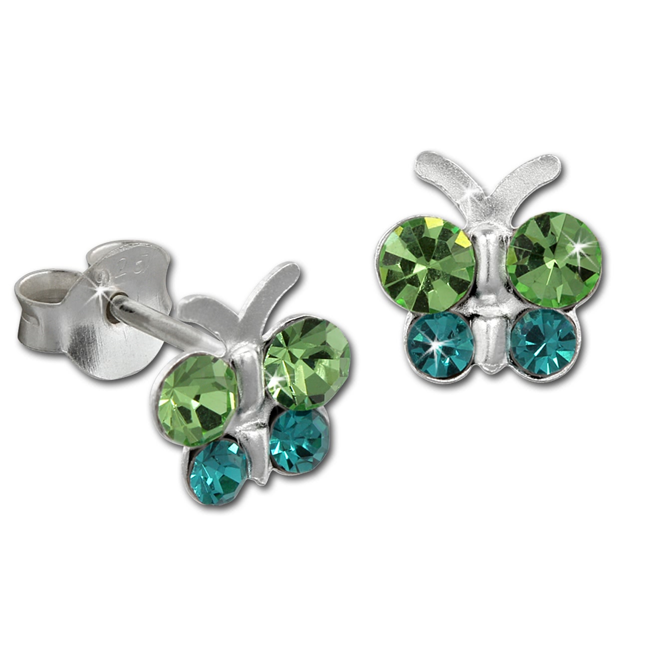 Teenie-Weenie Ohrstecker Farbwahl Ohrringe Silber Zirkonia Kinder SDO8092X - Bild 14 von 16