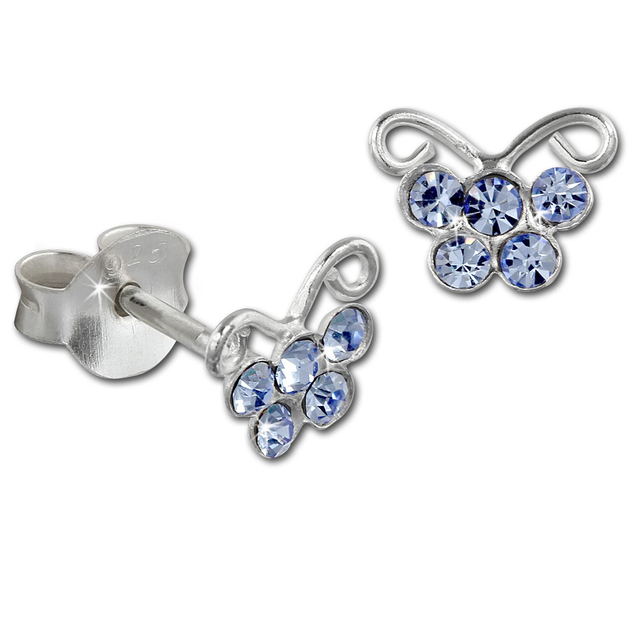 Teenie-Weenie Ohrstecker Farbwahl Ohrringe Silber Zirkonia Kinder SDO8092X - Bild 16 von 16