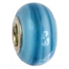 IMPPAC Glas Bead  Spacer blau European Beads  925er Silber IMPPAC Silberbeads SMB0106