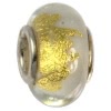 IMPPAC Glas 925 Spacer gold wei European Beads SMB0317