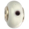 IMPPAC Glas  Bead Spacer cream European Beads  925er Silber IMPPAC Silberbeads SMB8074