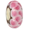 IMPPAC Glas Bead Ziegel rosa   European Beads  925er Silber IMPPAC Silberbeads SMB8112