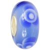 IMPPAC Glas Bead Rose blau   European Beads  925er Silber IMPPAC Silberbeads SMB8116