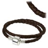 IMPPAC Clip Lederarmband geflochten braun doppelt SMLA2638