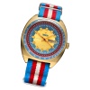 Fonderia Herren-Uhr P-8G004UC1 Quarz Textil-Armband blau. Rot wei UAP8G004UC1
