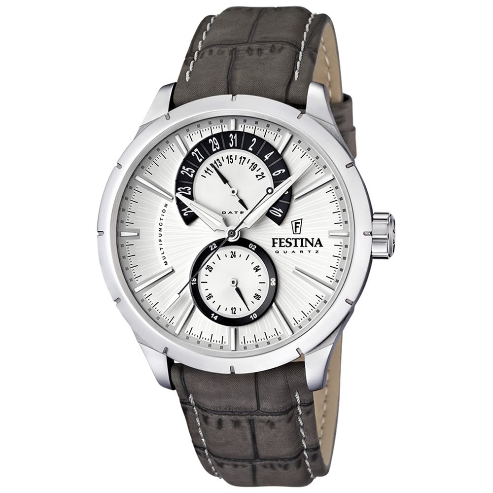 Festina Leder Herren Uhr F16573/X Armbanduhr Elegant Farbwahl Retro UF16573/ X | eBay