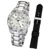 FESTINA Herrenuhr wei Uhr Klassik Set-Uhr mit Wechselarmband UF16636/1