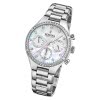 Festina Damen Armbanduhr Boyfriend F20401/1 Quarz Edelstahl silber UF20401/1