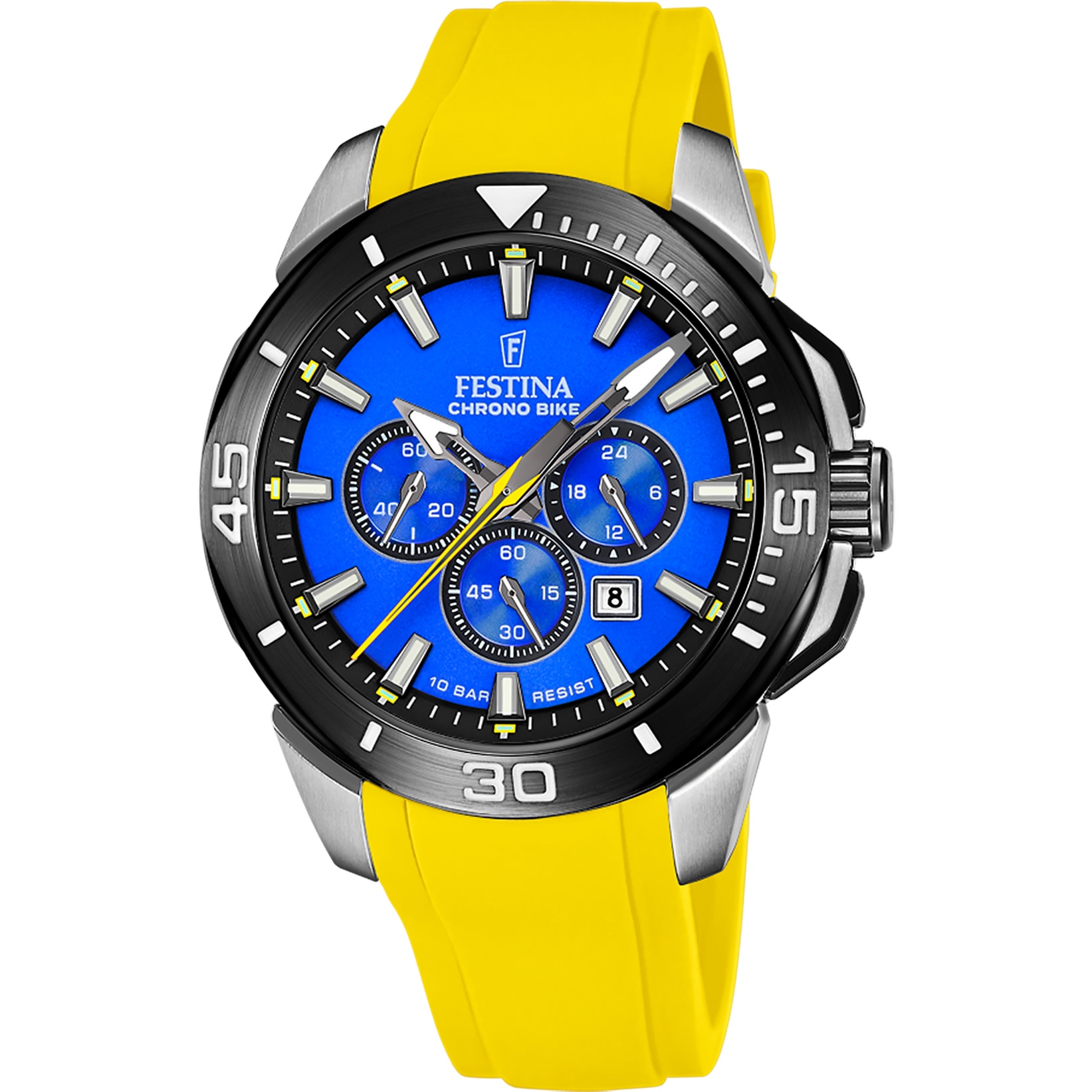 Festina Herrenuhr Silikon gelb Festina Chrono bike Armbanduhr UF20642/D