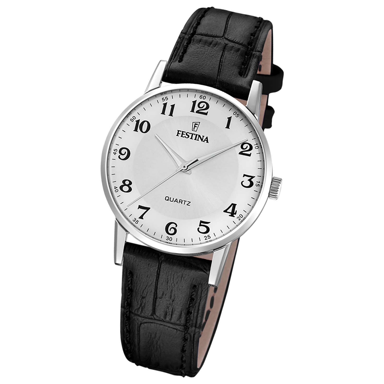 Festina Damenuhr Klassik Armbanduhr Leder schwarz UF20691/1