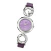 Girl Only GO Damenuhr Analog Quarzuhr mit Leder Edelstahlarmband lila UGO697390
