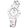 LOTUS Jugend-Armbanduhr Junior Herz Analog Quarz-Uhr Leder wei UL18271/1