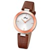 Lotus Damen-Armbanduhr Leder braun 18485/1 Quarz Minimalist UL18485/1