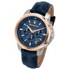 Maserati Herren Armbanduhr SUCCESSO  Chrono Leder blau UMAR8871621015