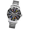 NAUTICA Herren Multifunktionsuhr NST 07 Flags Black/Steel UNA14631G