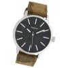 Oozoo Unisex Armbanduhr Timepieces Analog Leder camouflage dunkelgrn UOC10001
