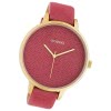 Oozoo Damen Armbanduhr Timepieces Analog Leder rot UOC10405