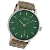Oozoo Herren Armbanduhr Timepieces Analog Leder camouflage grn UOC10460