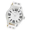 Oozoo Damen Armbanduhr Timepieces Analog Leder wei UOC1050A