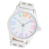 Oozoo Damen Armbanduhr Timepieces Analog Leder wei UOC1085A