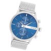 Oozoo Herren Armbanduhr Timepieces Analog Metall Mesh silber UOC11100