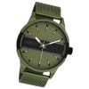 Oozoo Herren Armbanduhr Timepieces Analog Metall Mesh olive grn UOC11107