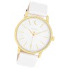 Oozoo Damen Armbanduhr Timepieces Analog Leder wei UOC11156