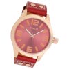 Oozoo Damen Armbanduhr Timepieces Analog Leder rot UOC1155A