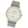 Oozoo Damen Armbanduhr Ultra Slim Leder grau UOC20078