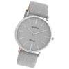 Oozoo Damen Armbanduhr Vintage Series Analog Leder silber UOC20160