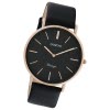 Oozoo Damen Armbanduhr Vintage Series Analog Leder schwarz UOC20169