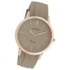 Oozoo Damen Armbanduhr Vintage Series Analog 	Silikon taupe grau UOC20170