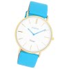 Oozoo Damen Armbanduhr Vintage Analog Leder blau UOC20315