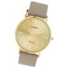 Oozoo Damen Armbanduhr Vintage Series Analog Leder braun grau UOC20334