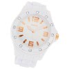 Oozoo Unisex Armbanduhr Vintage Series Analog Silikon wei UOC4337A