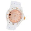 Oozoo Damen Armbanduhr Vintage Series Analog Silikon wei UOC5064A