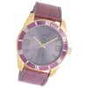 Oozoo Unisex Armbanduhr Vintage Series Analog Leder pastell lila UOC5744A