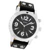 Oozoo Herren Armbanduhr Timepieces Analog Leder schwarz UOC6113A