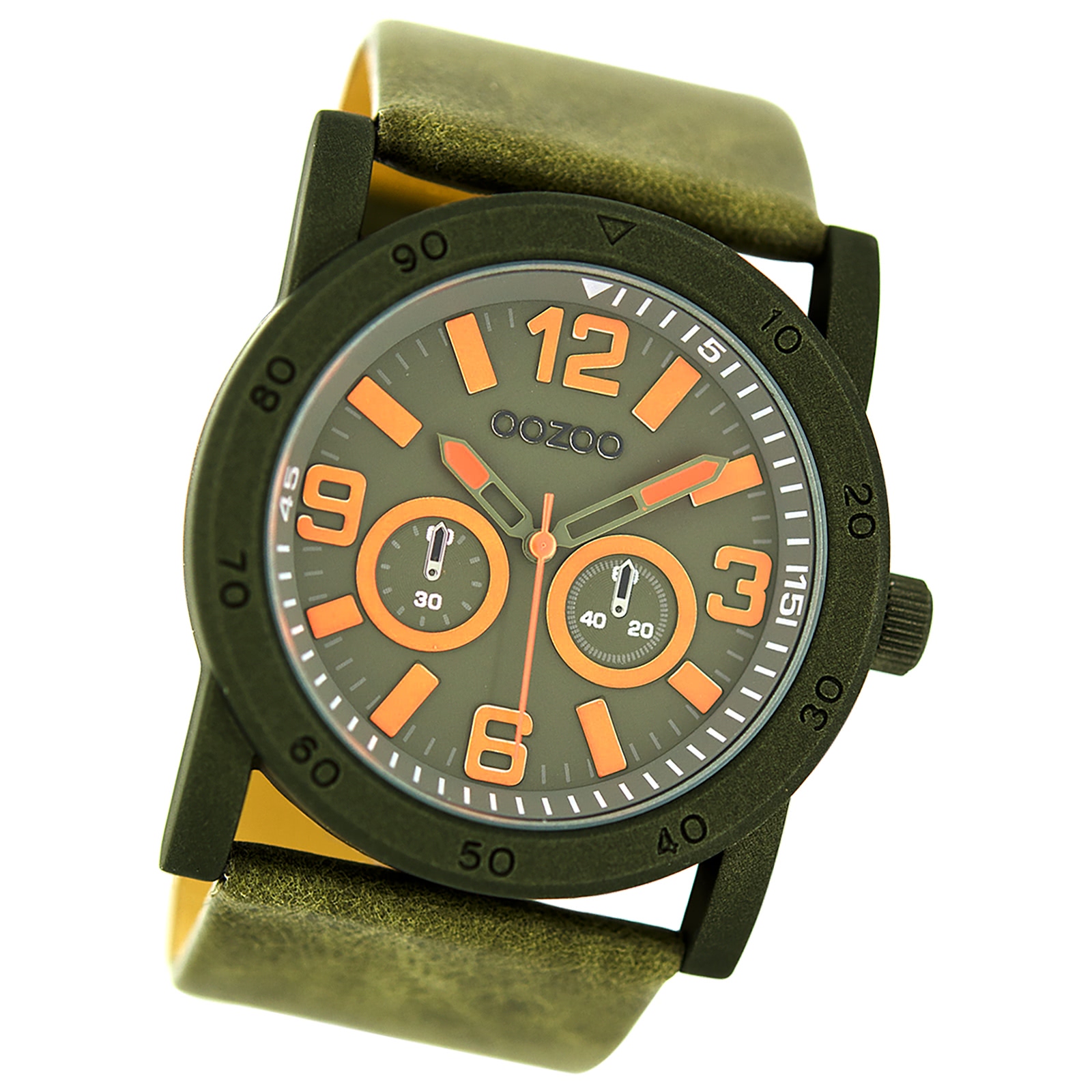 Oozoo Herren Armbanduhr Timepieces Analog Leder grün UOC8307A