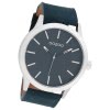 Oozoo Herren Armbanduhr Timepieces Analog Leder  dunkelblau UOC9013A