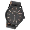 Oozoo Herren Armbanduhr Timepieces Analog Leder  schwarz UOC9014A